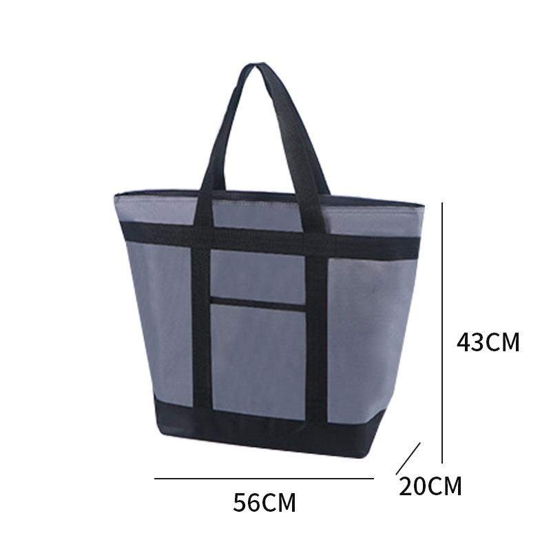 

Large-Capacity Insulated Oxford Cloth Lunch Tote for Outdoor Pizza & Picnic 56*20*43 cm темно-серого
