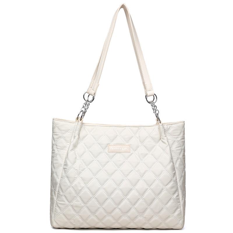 

Сумка большой вместимости женская новая осенняя простая сумка-тоут для поездок на работу, сумка через плечо для занятий для студентки, сумка для покупок белый