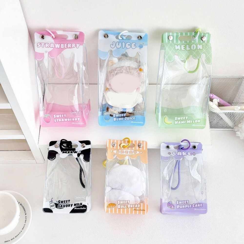 PVC MIni Plush Dolls Storage Pouch Transparent Dolls Display Case  Gift Packaging
