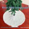 Embroidered Sequin Snowflake Christmas Tree Skirt with Multicolor Rabbit Fur