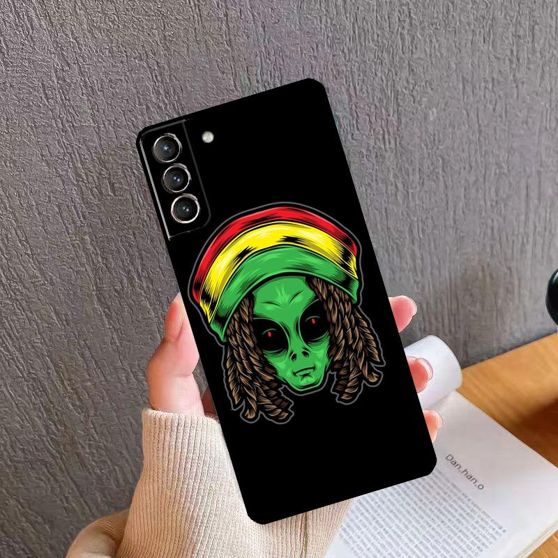 Cartoon Space Alien UFO Soft Case For Samsung Galaxy S20 FE S21 S22 S23 Ultra Note 20 S8 S9 S10 Note 10 Plus Coque