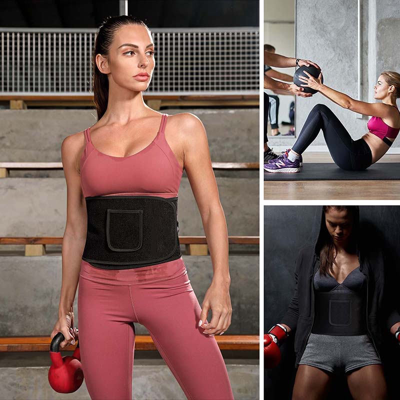 Custom logo Women Fat Burning Sauna Belt Abdominal Trainer Adjustable Waist Sweat Belt Waist Trainer Suppliers