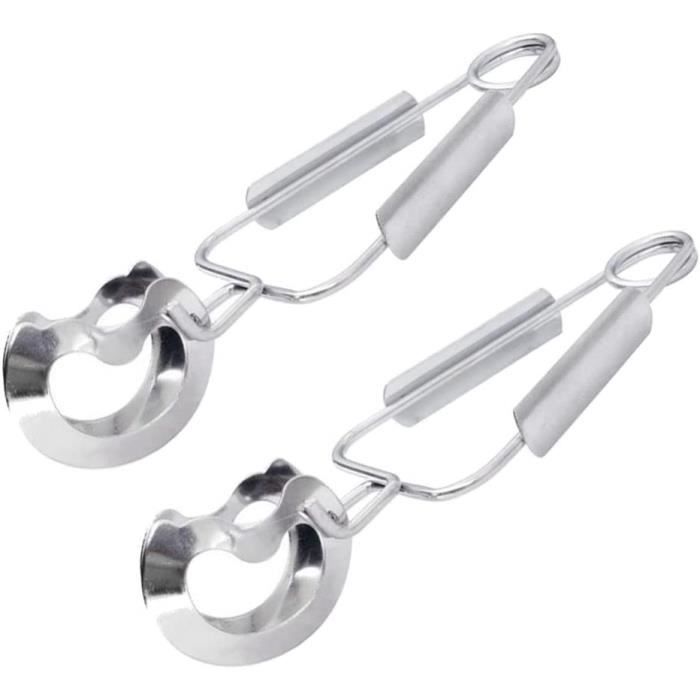 Lot de 2 Pince à Escargot en Acier Inoxydable-Escargot Clips Pinces Escargot Tong Facile à Nettoyer-Mini Pinces de Cuisine pour