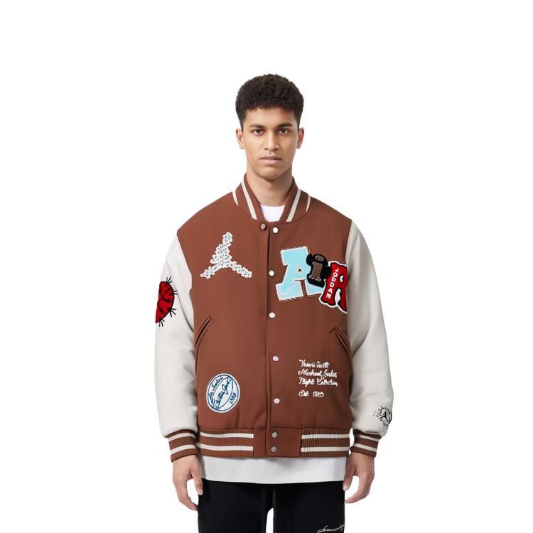 Travis Scott X JORDAN Varsity bunda Ázijské veľkosti DO4104-256