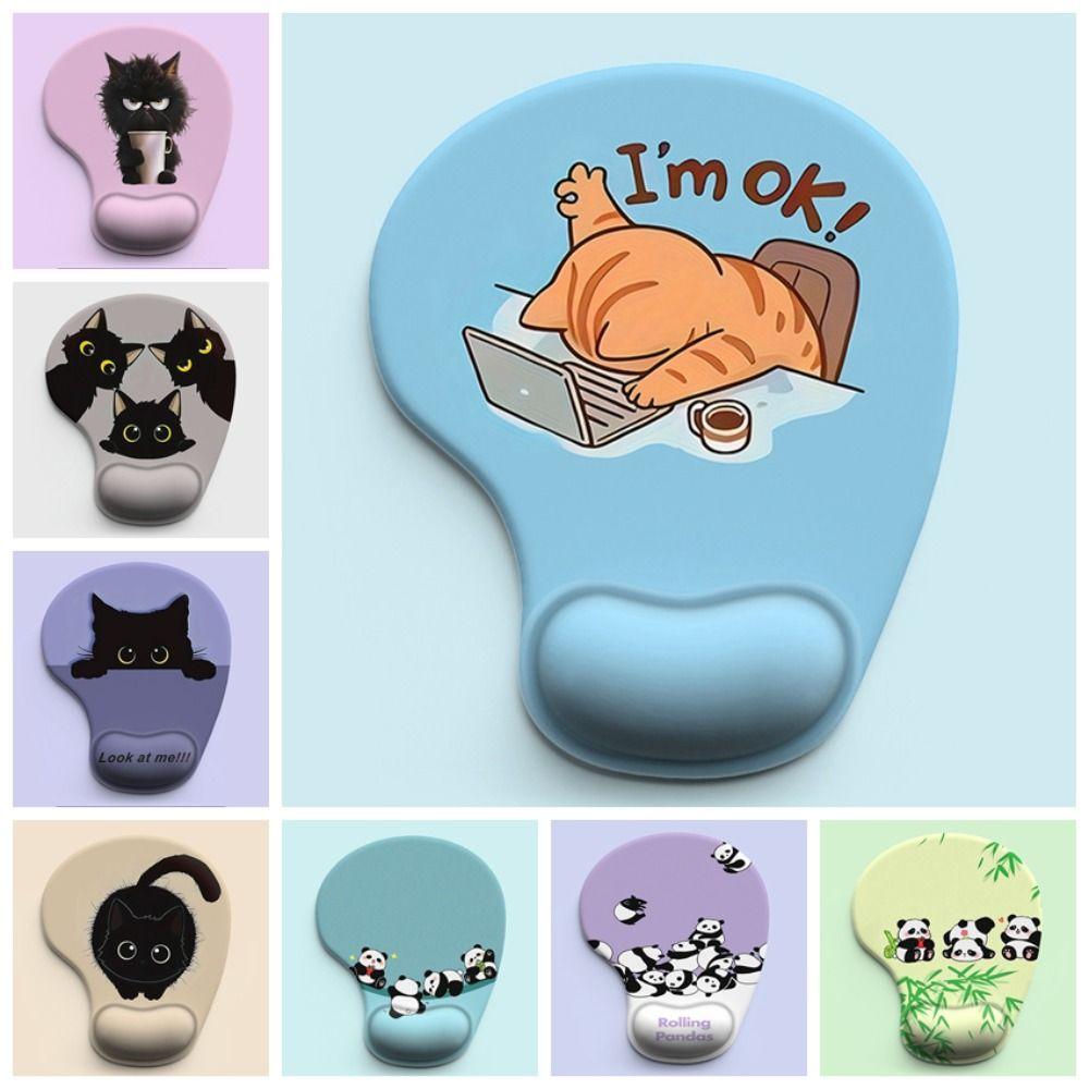 Silicone Comfortable Wrist Rest Non-Slip Desktop Wrist Support Cartoon Animal Mouse Pad  Computer