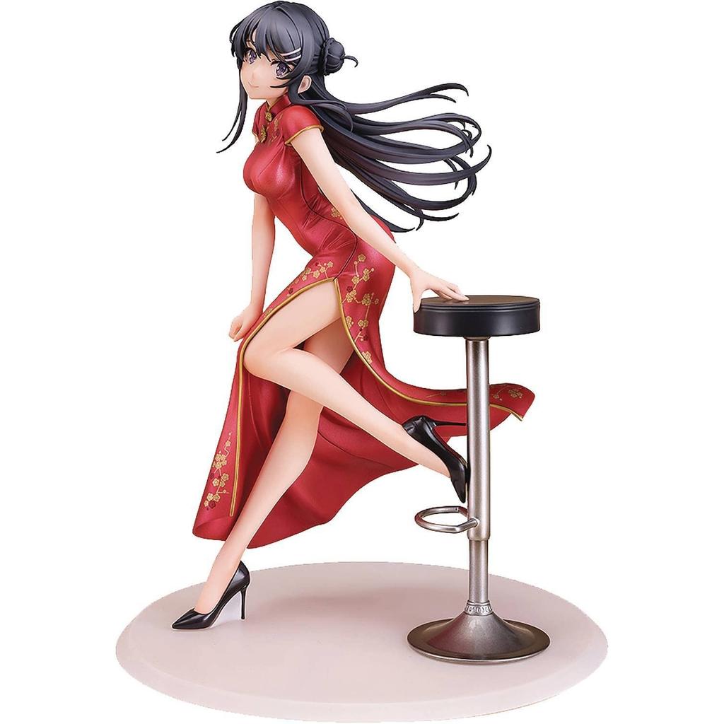 Seishun Buta Yarou Bunny Girl Senpai Mai Sakurajima China Dress Ver. Bemalte Figur im Maßstab 1:7