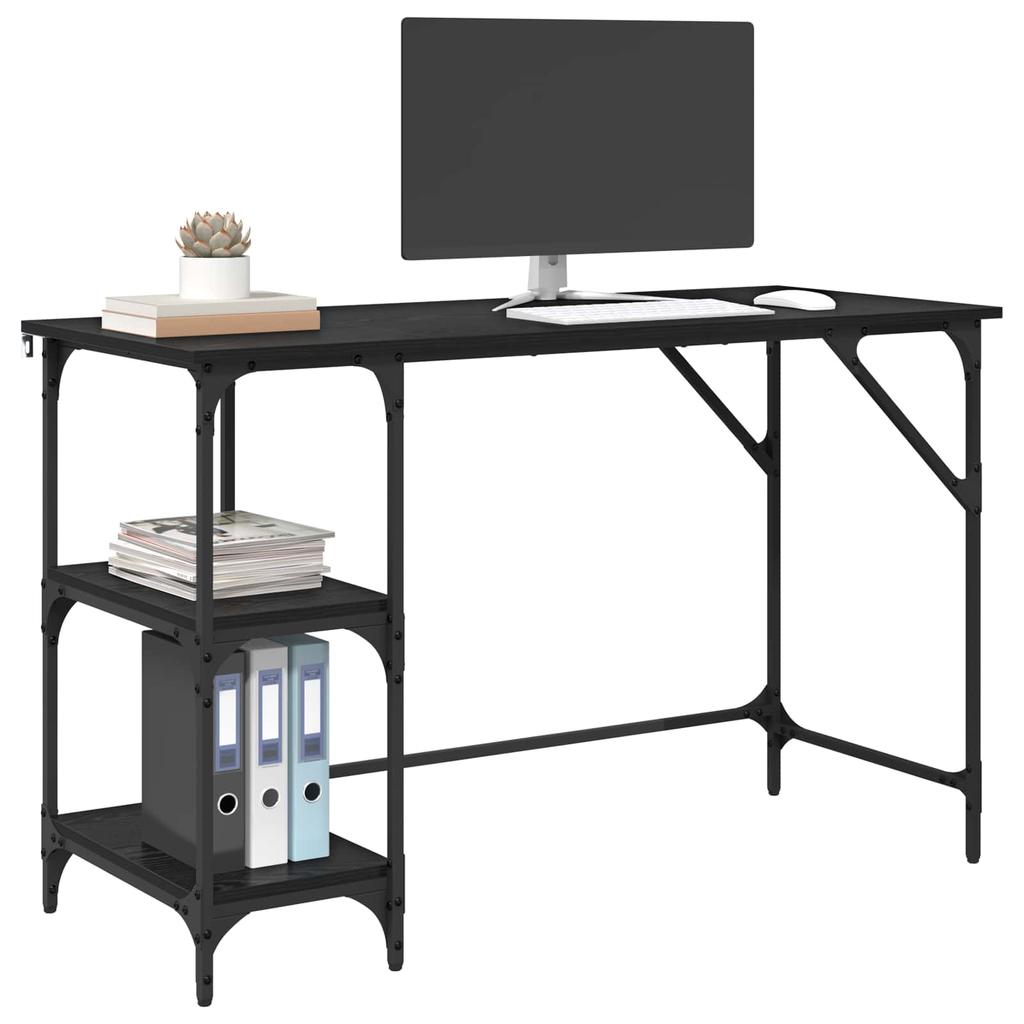 Desk Black Oak Effect 120 x 50 x 75 cm