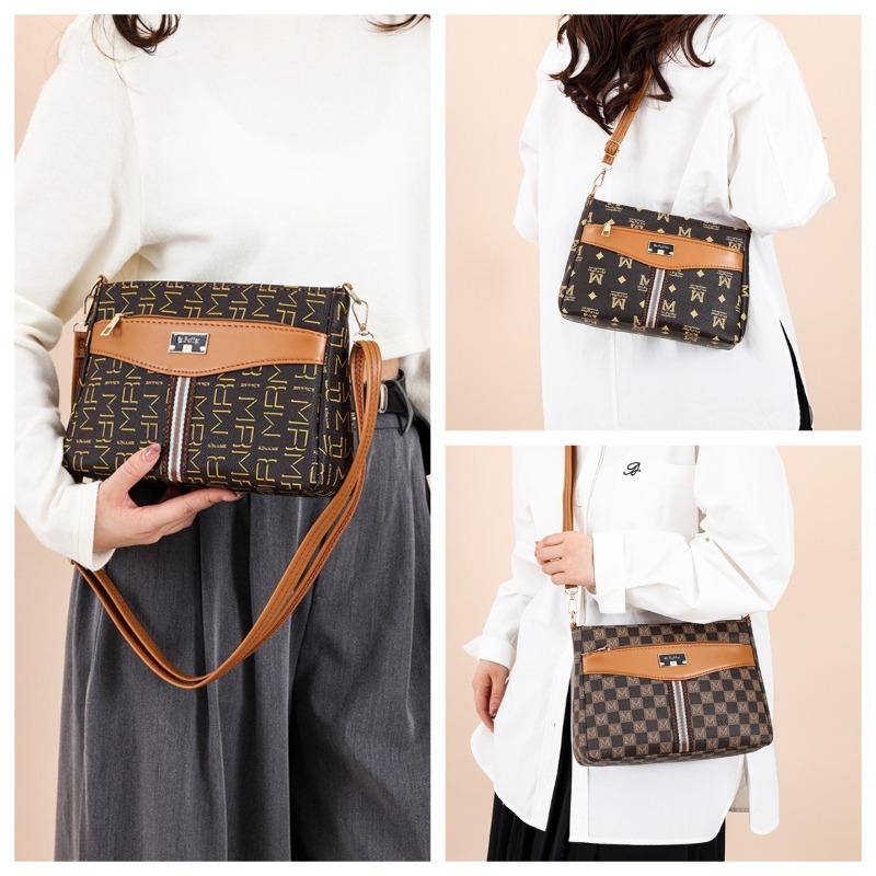 This Winter, the Popular Bucket Bag Women's New Oblique Span Shoulder Bag Printed Retro Women's Bag