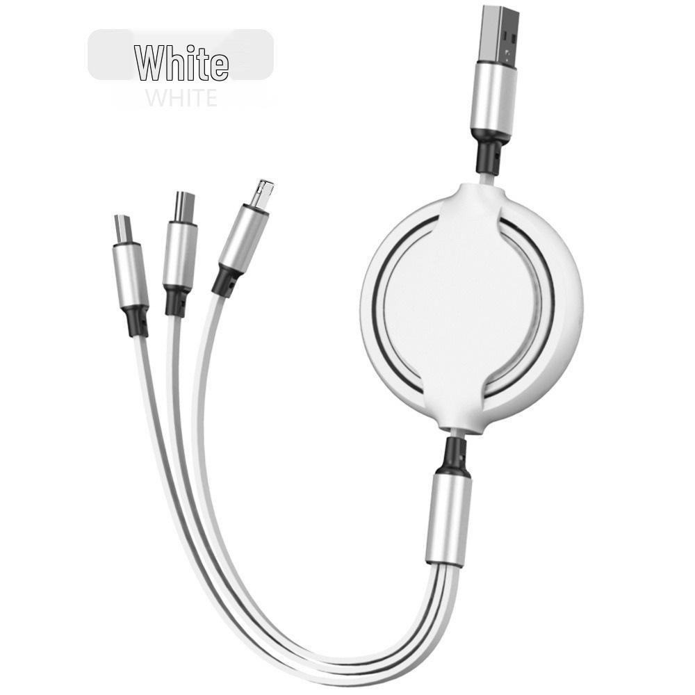 

Жидкий кабель 3-в-1 с выдвижным механизмом для Apple, Android, Huawei - Кабель для быстрой зарядки с тремя разъемами