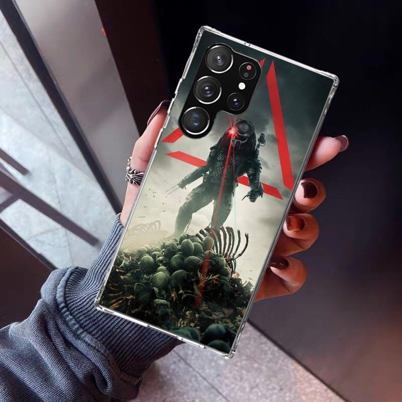Alien Vs Predator Painted Phone Case For Samsung Galaxy S23 S24 S25 Edge S26 Ultra S22 + S21 Plus S20 FE Cover Silicone Print Sh
