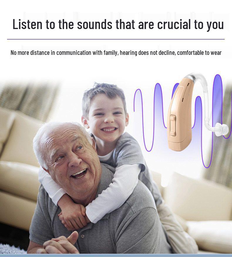 Smart Noise-Reducing Digital BTE Hearing Aid for Elderly - High Power Lisheng