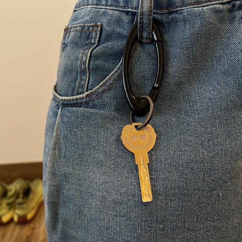 Oval Multifunctional Belt Buckle For Women Men Simplicity Belt Buckle Accessories Unisex Key Ring Alloy Carabiner