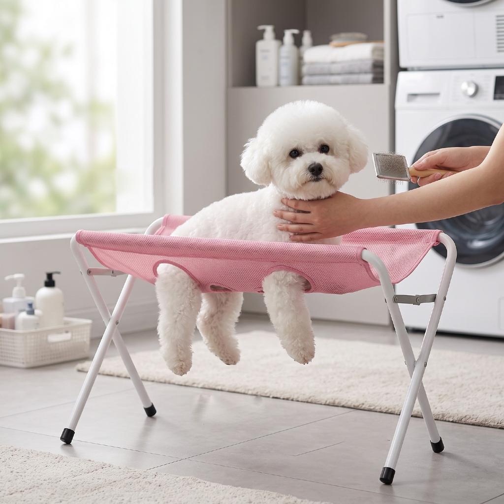 Ammaca Pieghevole per Toelettatura Animali con Supporto Amaca da Bagno per Cani Gatti Letto Portatile per Toelettatura Animali per Taglio Unghie Bagno Cura