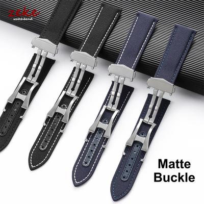 20mm 22mm Canvas Nylon Watch Band for Omega Seamaster 300 Watch Strap for Speedmaster AT150 Folding Buckle Men's Sports Bracelet