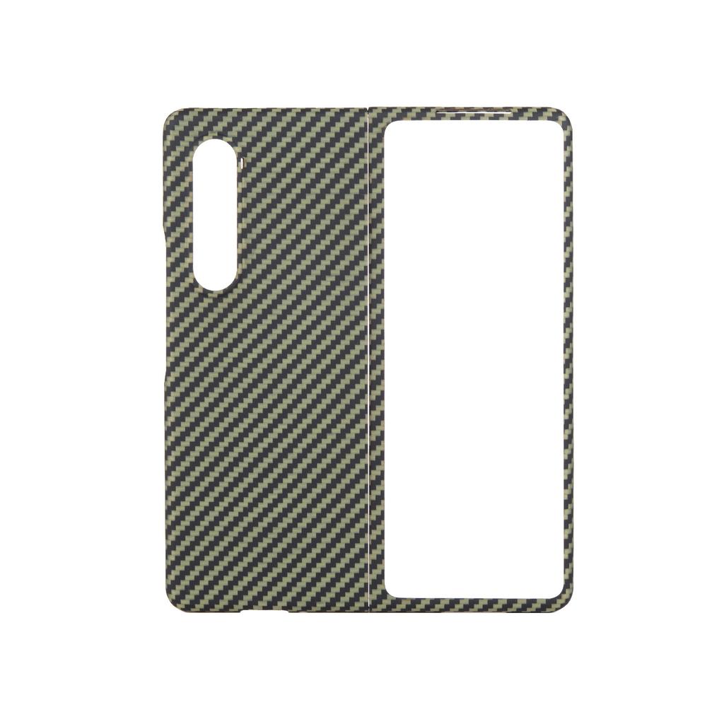 3K Twill Carbon Fiber Phone Case for Galaxy Z Fold 4 Camera Big Hole Crater Aramid Fiber  Flip 4 Phone Case