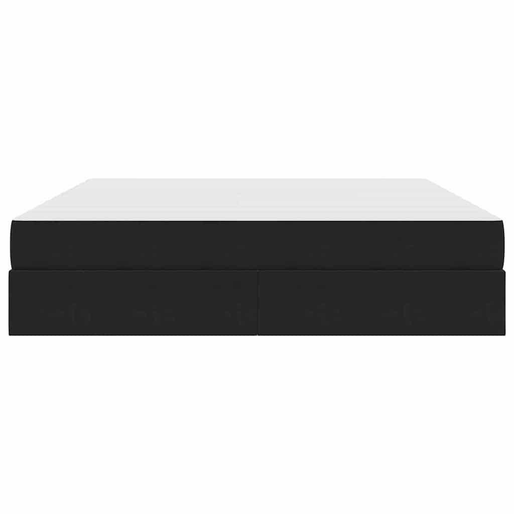 Storage Bed with Mattress Black 160 x 200 cm Velvet