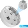 74mm 15 Flute Oil Filter Wrench, Cap Type Oil Filter Removal Tool Aluminum Oil Filter Cap Wrench for Cars (Model 903-3)