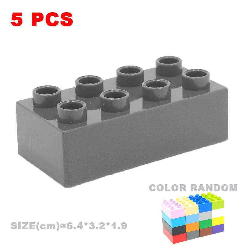 Big Building Blocks Compatible With Duploes Base Bricks Thick Thin Square Assemble Children's DIY Educational Creative Toys