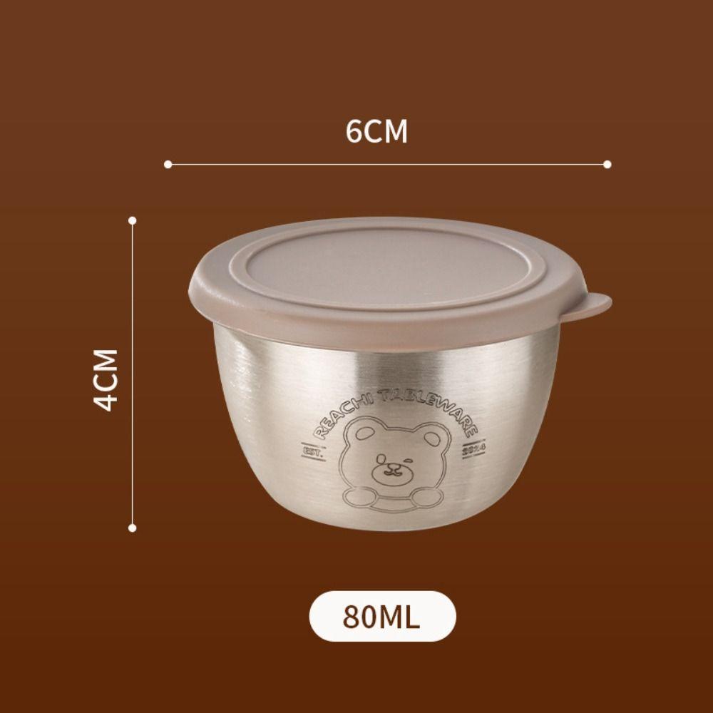 Bear Seasoning Box with Sealed Lid Small Storage Box Quality Sauce Cup