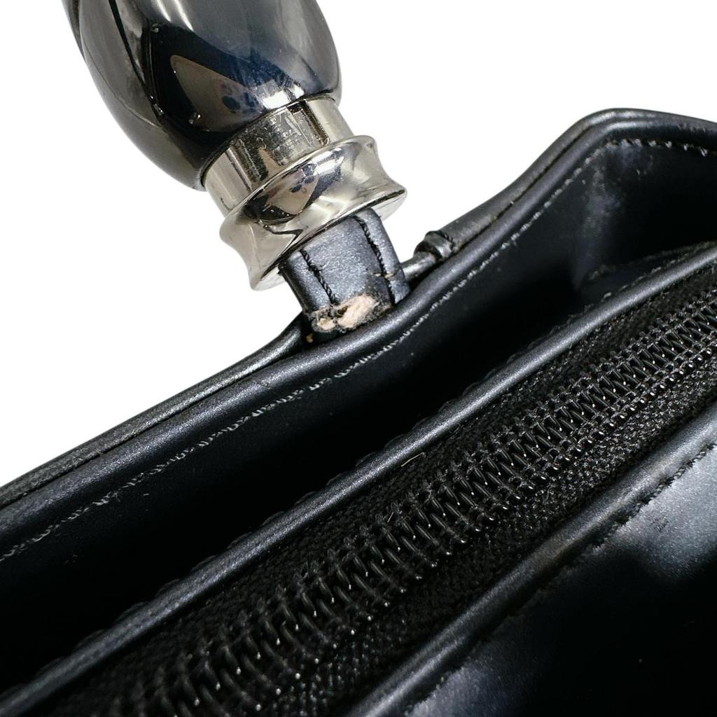 YUKIKO HANAI Plain Going Out Handbag Black Women Used