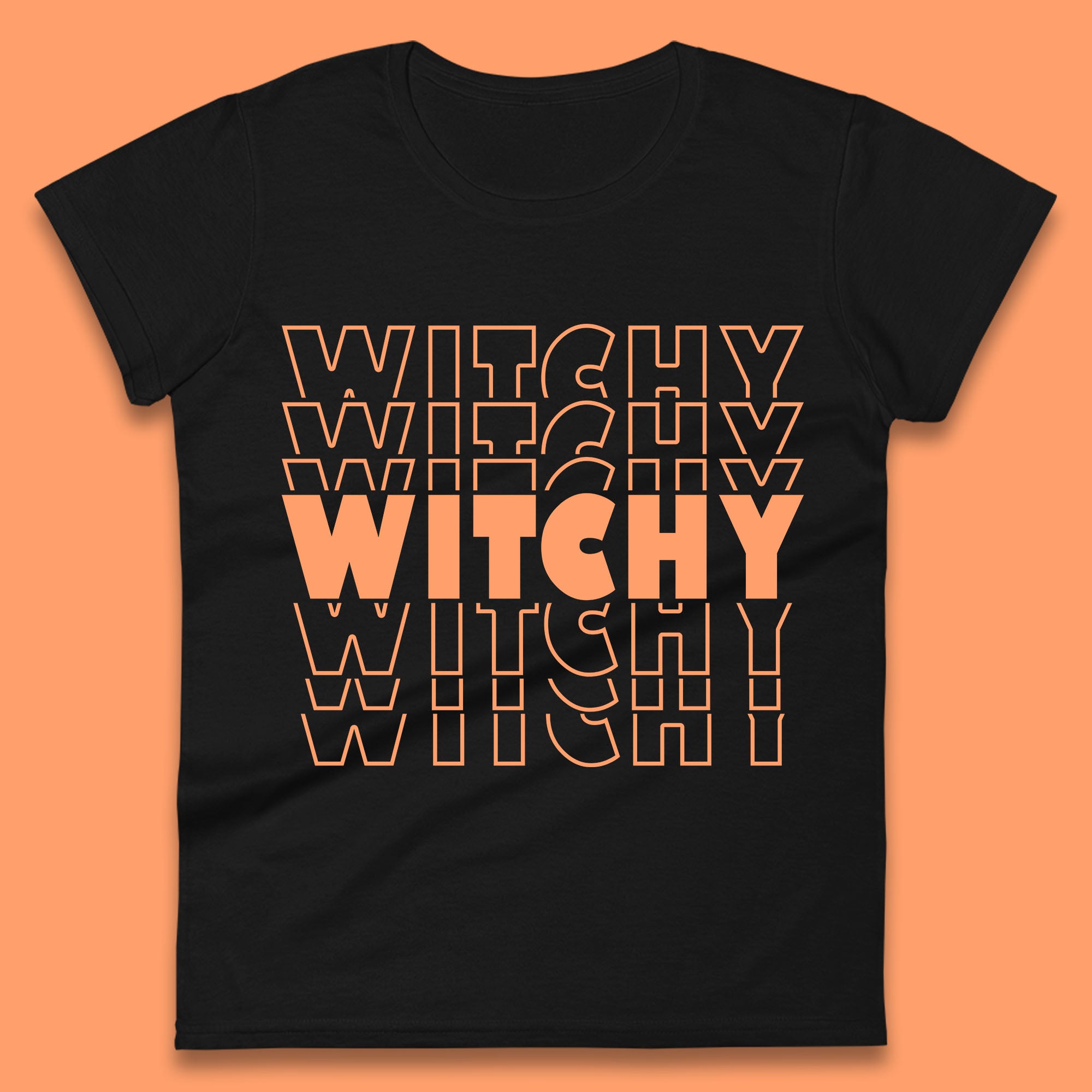 Witchy Halloween Witches Spooky Witch Vibes Witchy Aesthetic Halloween Party Womens Tee T Shirt Mens Tops Unisex Top S
