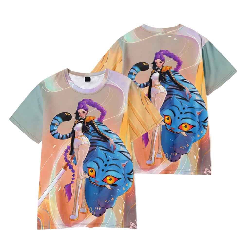 Children's Casual Fashionable Loose And Comfortable Printed Short Sleeved T-shirt Top