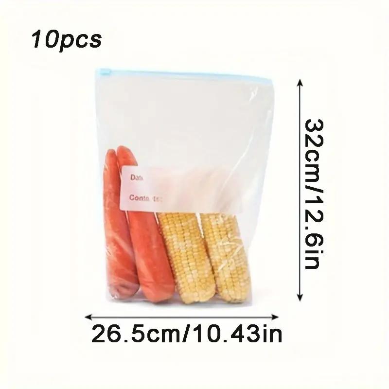 Mrazicí sáček odolný proti úniku se zipovým uzávěrem - opakovaně použitelný, udržující čerstvost a vzduchotěsný sáček pro skladování potravin, vhodný pro organizaci kuchyně