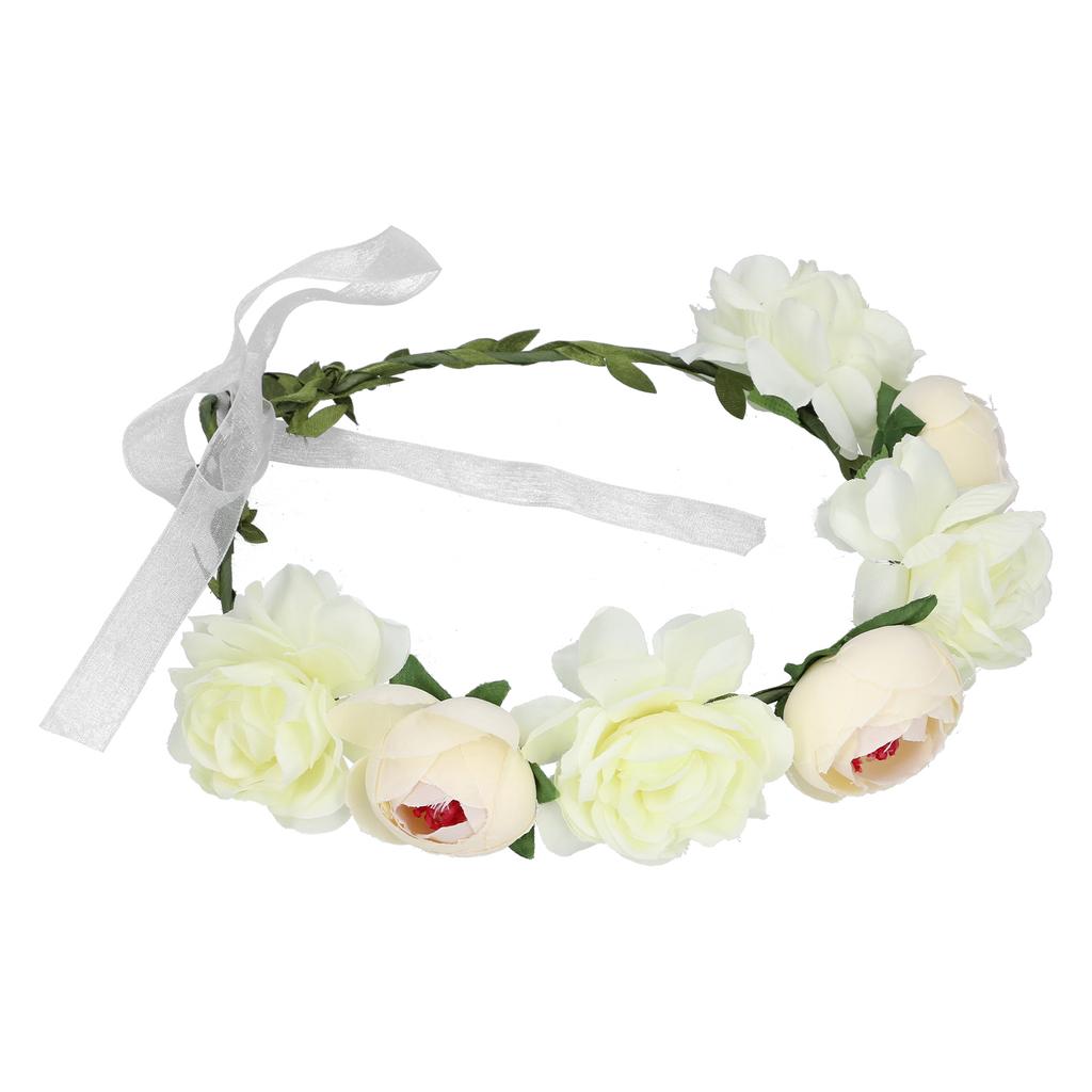   Flower Wreath Headband Floral Garland Headpiece Artificial Floral Crown for Women