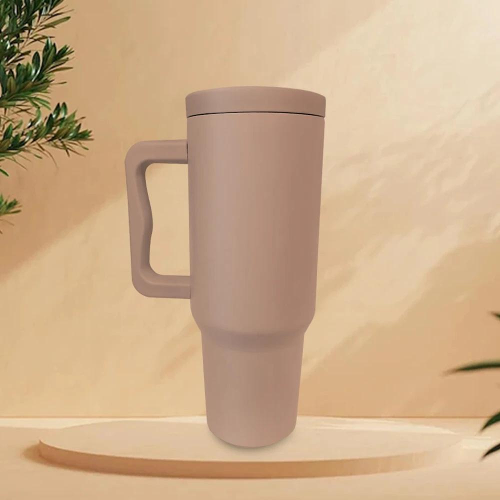 40 Oz Tumbler With Handle Straw Sealed And Leak-Proof Large Capacity Stainless Steel Coffee Cups Bottles Water Thermal Bottle