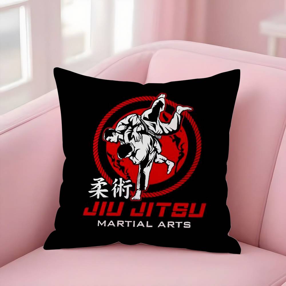 Sports Judo Martial Arts Pillow Case Sofa Short Plush Double-Sided Hd Printing Room Home Office Gift Cushion Cover