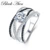 Ringen Voor Vrouwen Zwarte Spinel Verlovings Trouwringen Sieraden Accessoires