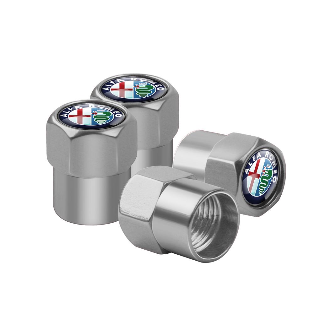 

For Alfa Romeo 2026 Hot Sticker 4PCS Universal Car Tire Aluminum Alloy Hexagonal Valve For Alfa Romeo Giulietta Giulia GT Mito B