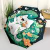 1pc Happy Kitten Ideas Pattern Automatic 3-Fold Umbrella, 8 Iron Frames, High-Value Folding Umbrella, Suitable for Office, Travel and Outdoo
