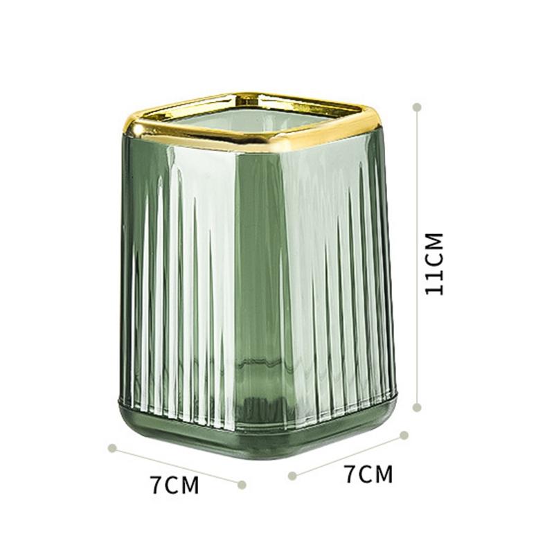 Transparent Makeup Brush Storage Bucket Sundries Storage Barrel Desktop Storage Box