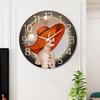Bathroom Wall Clock, Large Silent Battery Operated Background Pictures for
