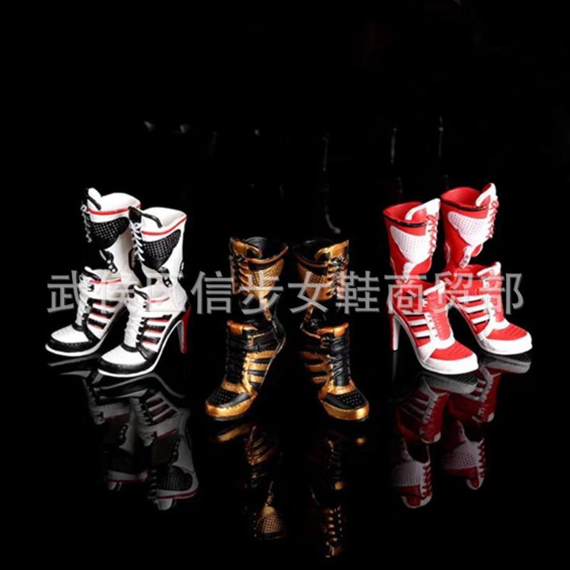 Fashion Women Cosplay Ankle Boots Costume Props Adult Accessories Shoes Boots for Girls Women Halloween White High Heel Short Boots