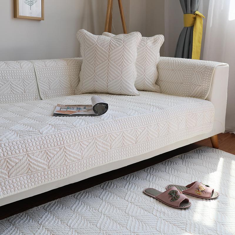 Summer Pure Cotton Sofa Cushion Fabric European Style Sofa Towel Slipcover Combination Non-Slip Simple Modern Four Seasons