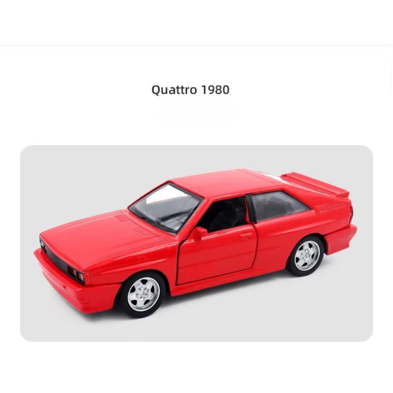 1/36 Scale Quattro 1980 Alloy Car Models Toy Diecasts Vehicles Model Doors Opened Pull Back Sport Car for  Kids Gift