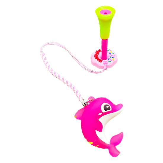 Big Head Golf Tee And Anti Lost Golf Tee Hanger Set Plastic Cartoon Dolphin Golf Tee Ring with Strap for Men Women Golf Enthusiasts