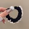 Rhinestone Pearl Elegant Large Hair Tie for Ponytails and Buns
