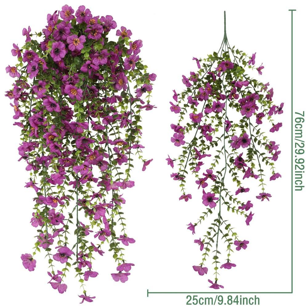 1 Stück Künstliche Hängeblumen Pflanzen für Außen Frühling Sommer Dekoration Faux Seide Gänseblümchen UV-Beständig Heim Hof Dekor Blume