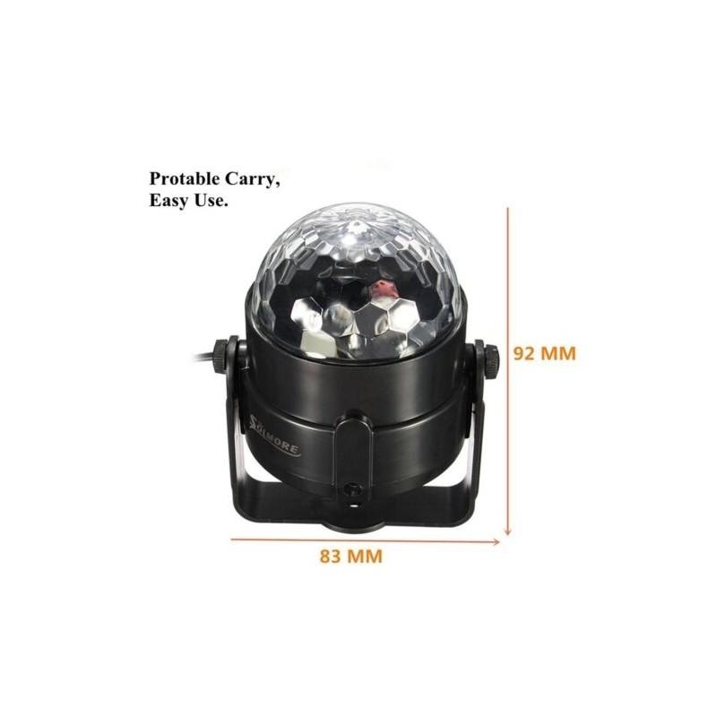 Mini Bühne Magie Disco Kugel Lampe Effekt Mit Bunt Rotierend Dj Party LED Licht Rgb