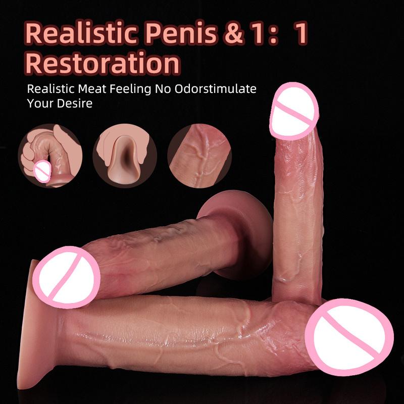 Dildo Sex Toys for Women Wearable Strapon Dildo Realistic Silicone Anal Plug Soft Penis with Suction Cup Adult Masturbator