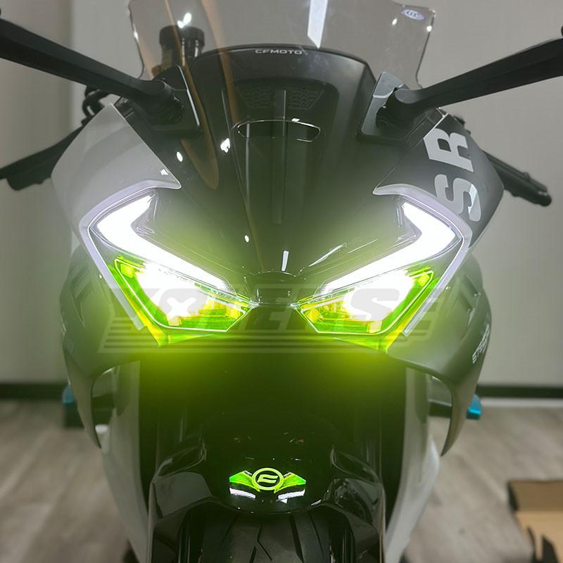 For 675SR 675SR-R 2024 Motorcycle Acrylic Front Headlight Guard Head Light Lens Cover Protector