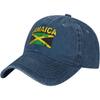 Jamaica Flag Distressed Baseball Cap Washed Cotton Adjustable Dad Hat Outdoor Sun Protection