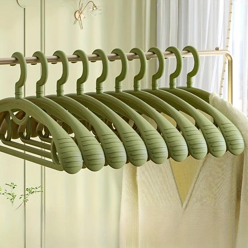 10Pcs Non Slip Thickened Clothes Hanger for Home Use, Seamless Clothes Rack, Wide Shoulder Clothes Hanger