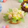 Easter Egg Wreath Easter Flower Decorations Exquisite Spring Wreath Decor Diameter 20cm Candle Holder Ornament for Holiday Party