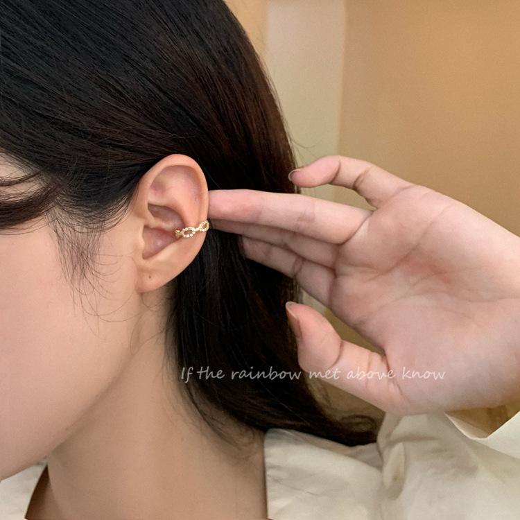 Diamond-set Ear Clips, Cold Wind Temperament, Earbone Nails, No Ear Holes, Fairy Energy, Mori Super Fairy