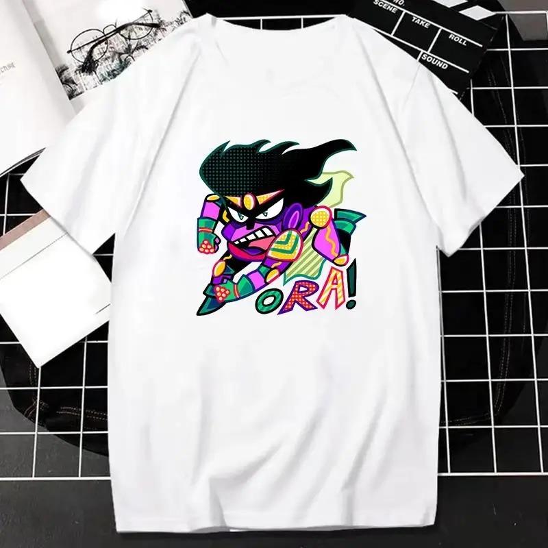 Japanese Anime JOJO Bizarre Adventure Graphic Print T Shirt Men Women Fashion Streetwear Short Sleeve Plus Size T Shirt Unisex