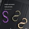 S-shaped Stainless Steel Tactical Carabiner Keychain for Camping and Climbing